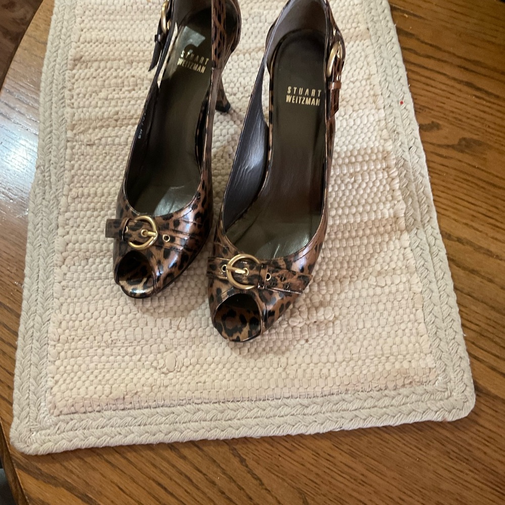 Women’s beautiful leopard heels. Comes from a non-smoking home.